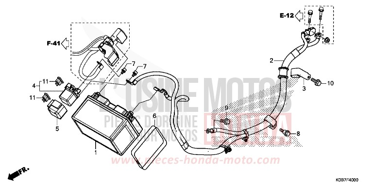 BATTERIE von Forza 300 MAT CYNOS GRAY METALLIC (NH312) von 2019